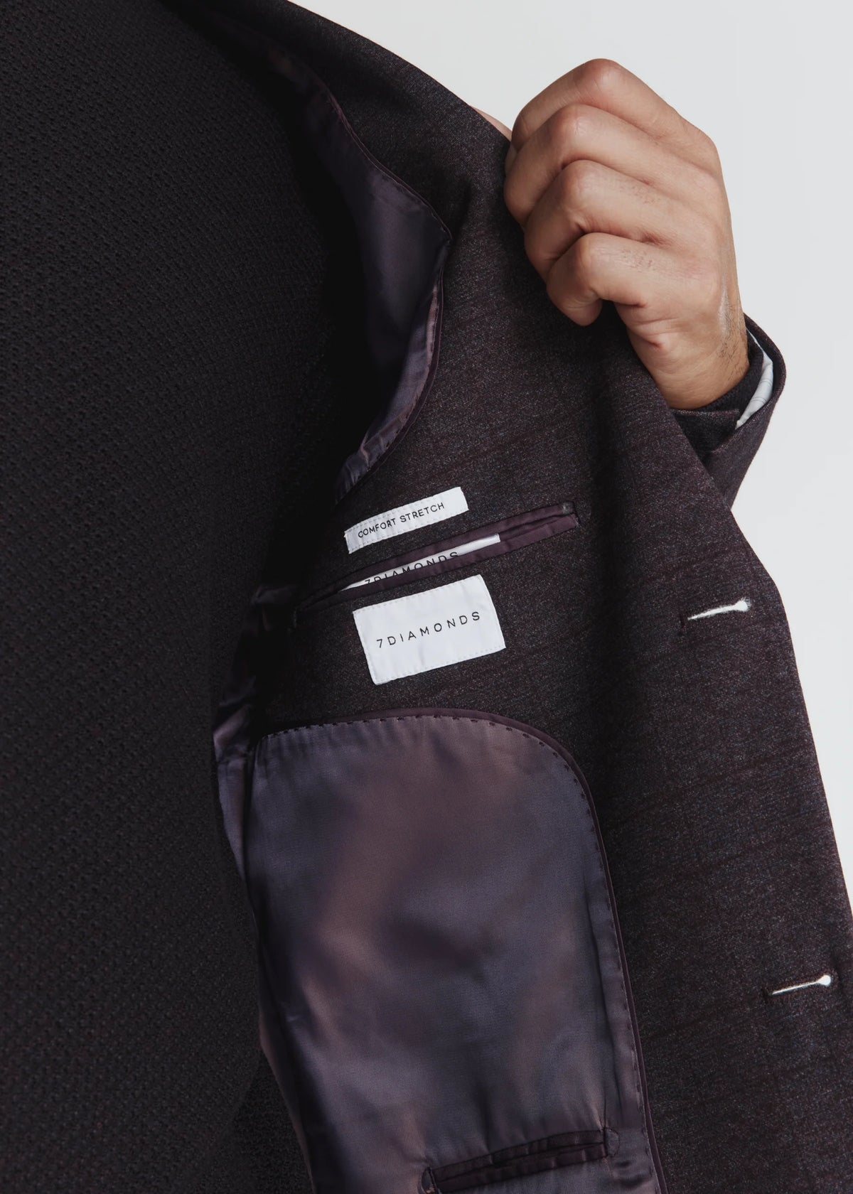 7Diamonds | Alford Stretch Blazer | Dusty Mauve Maroon