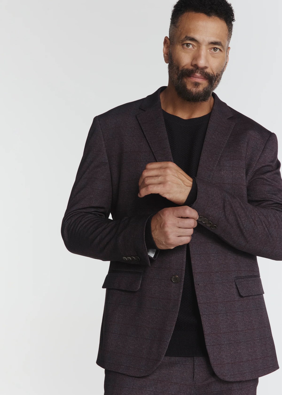 7Diamonds | Alford Stretch Blazer | Dusty Mauve Maroon