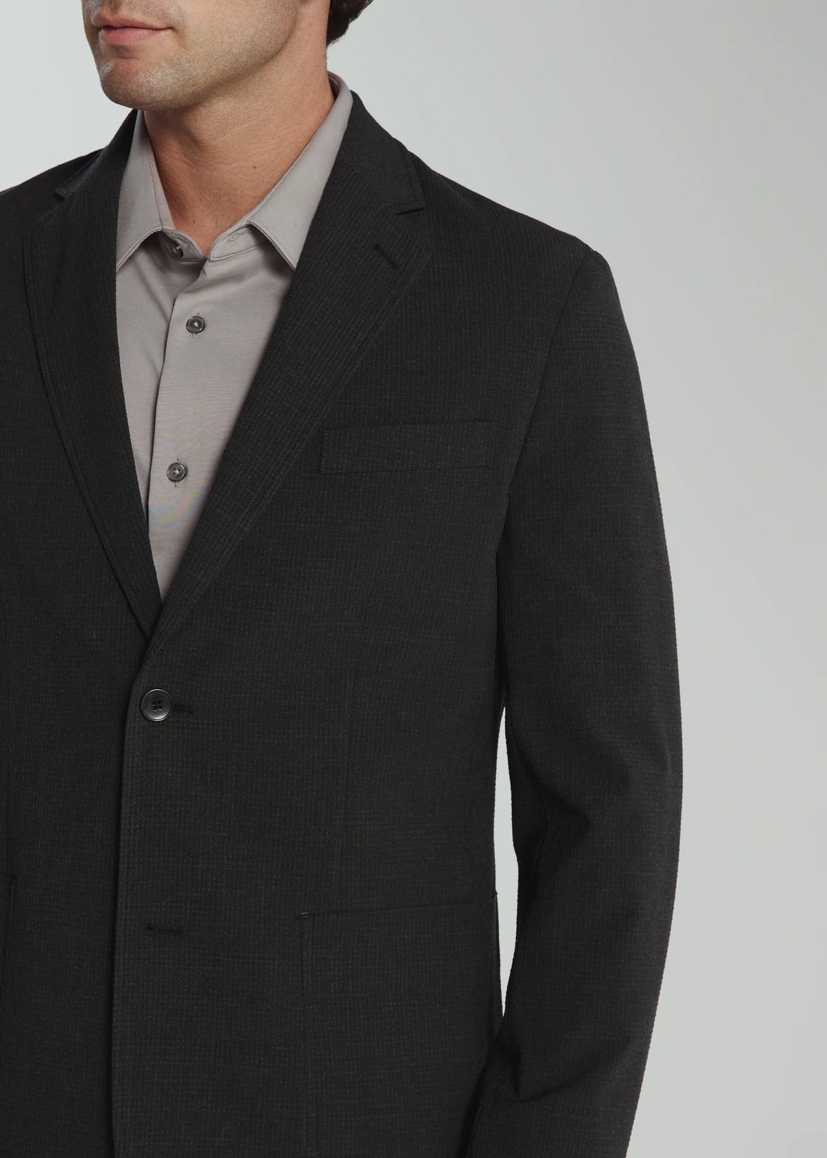 7Diamonds | Gibson Seersucker Stretch Blazer | Black