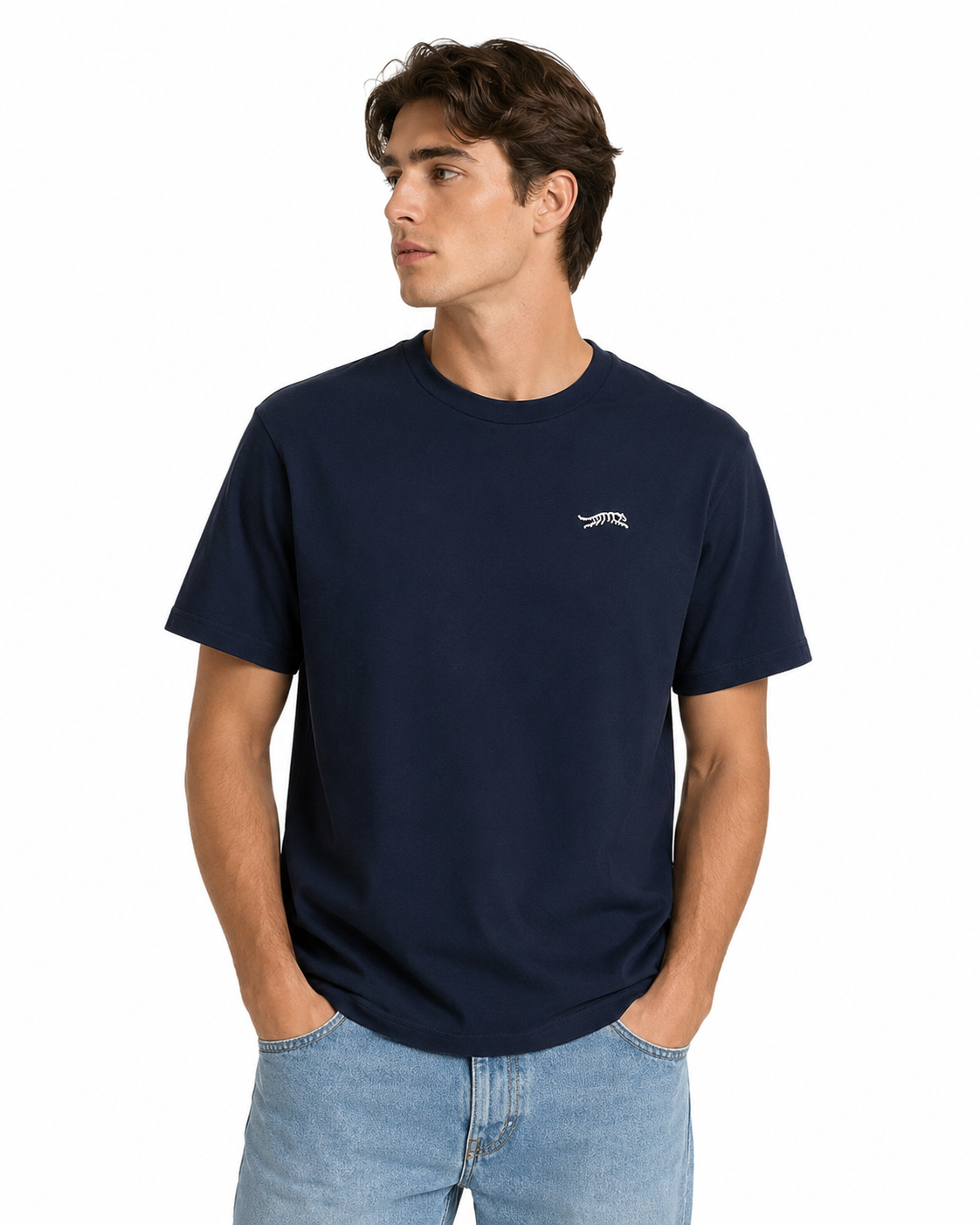 SUN DAY RED | The Legend Pima Cotton Graphic T-Shirt | Navy
