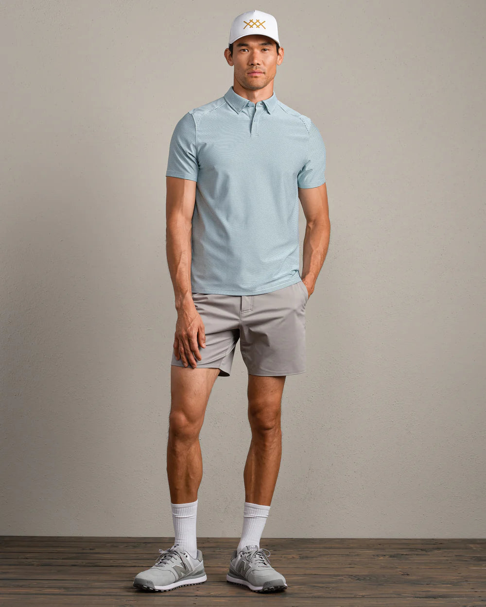Rhone | Commuter® Polo Fern Stripe | Green