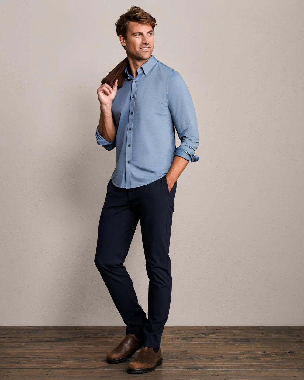 Rhone | Commuter® Shirt | Shadow Oxford Blue