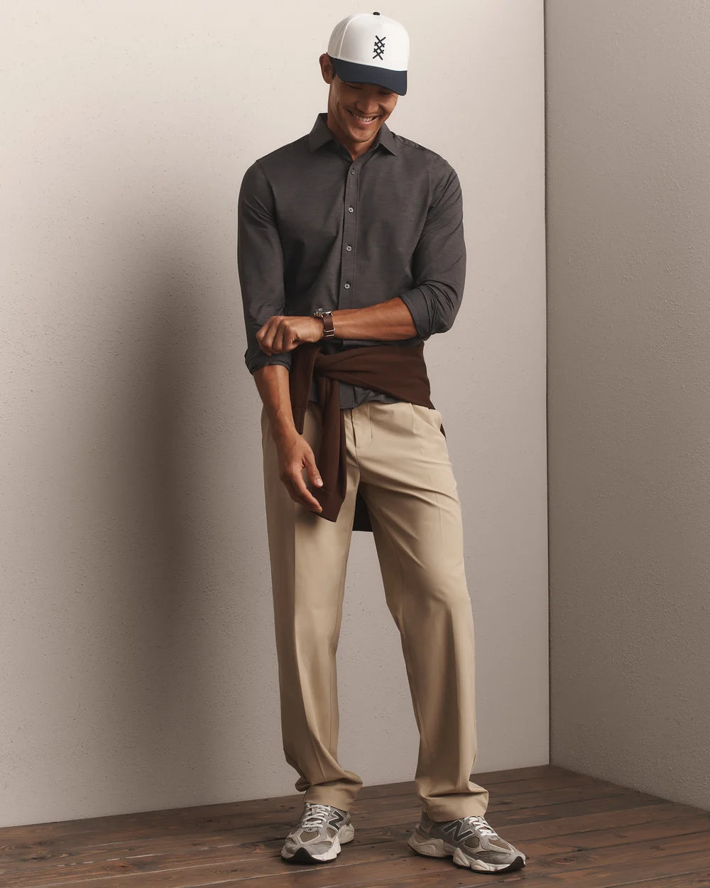 Rhone | Commuter® Shirt Semi-Spread Collar | Oxford Brown