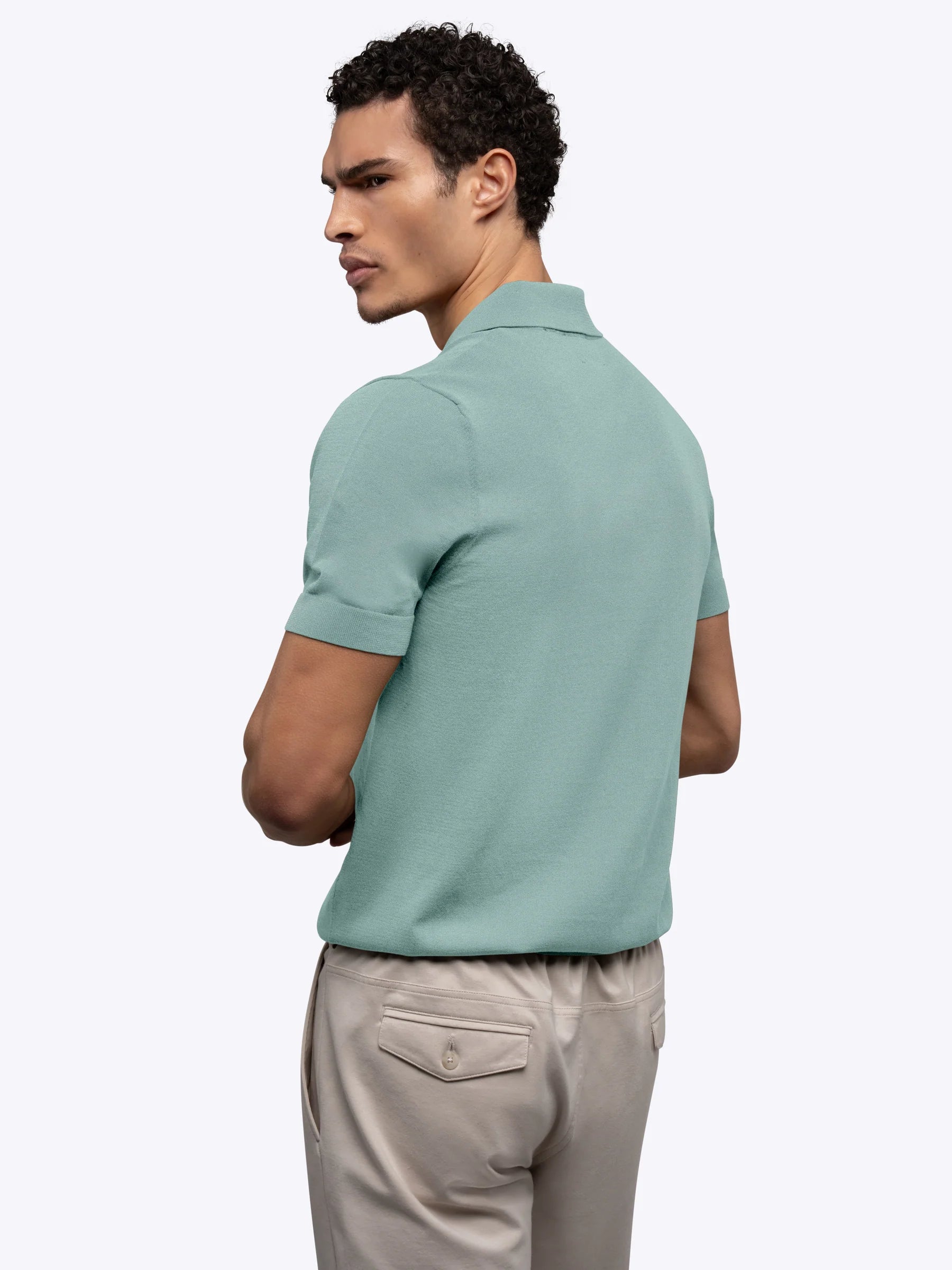CUTS | Riviera Knit Polo Stormy Sea | Green