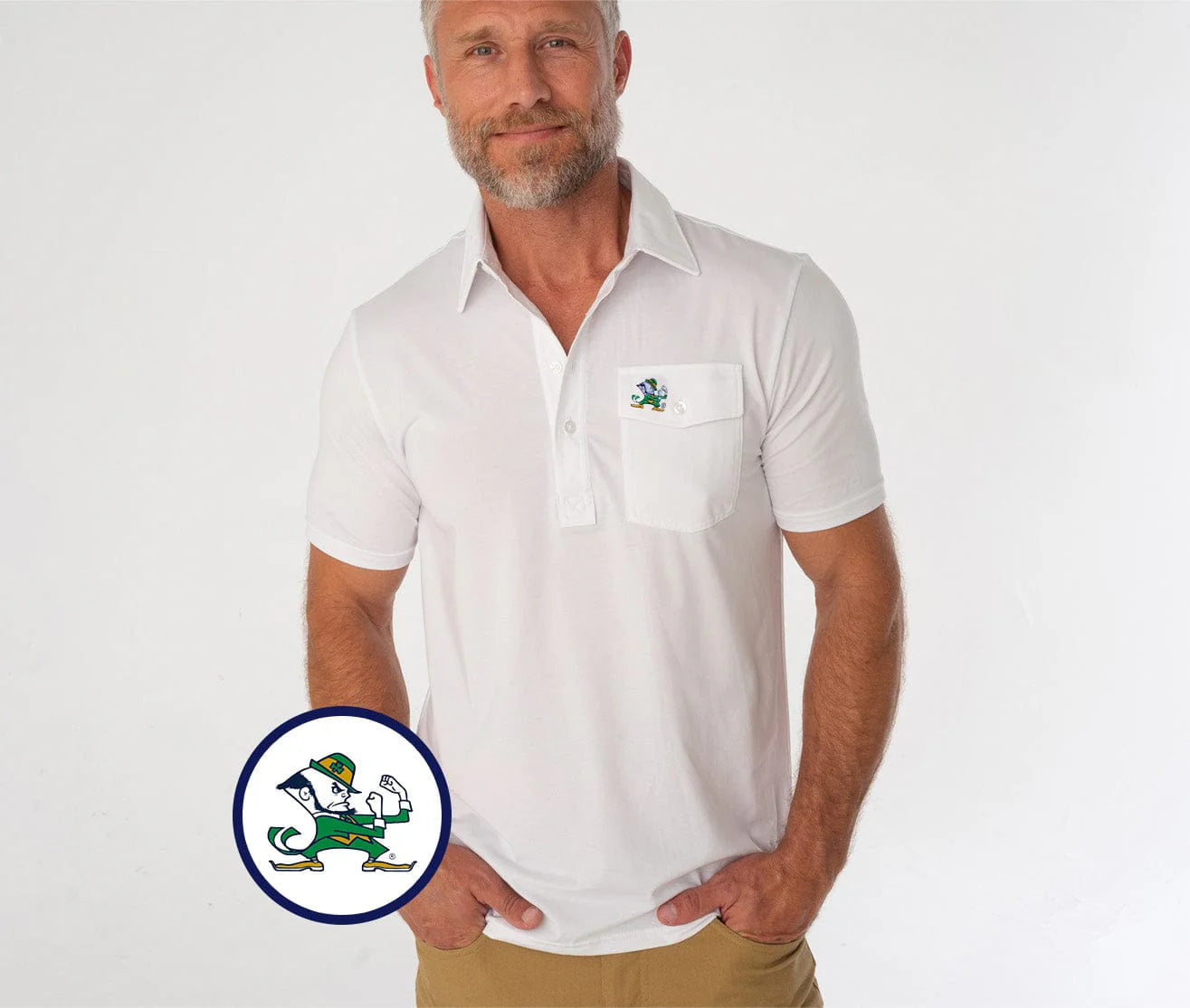 Criquet | Performance Players Shirt Leprechaun | White