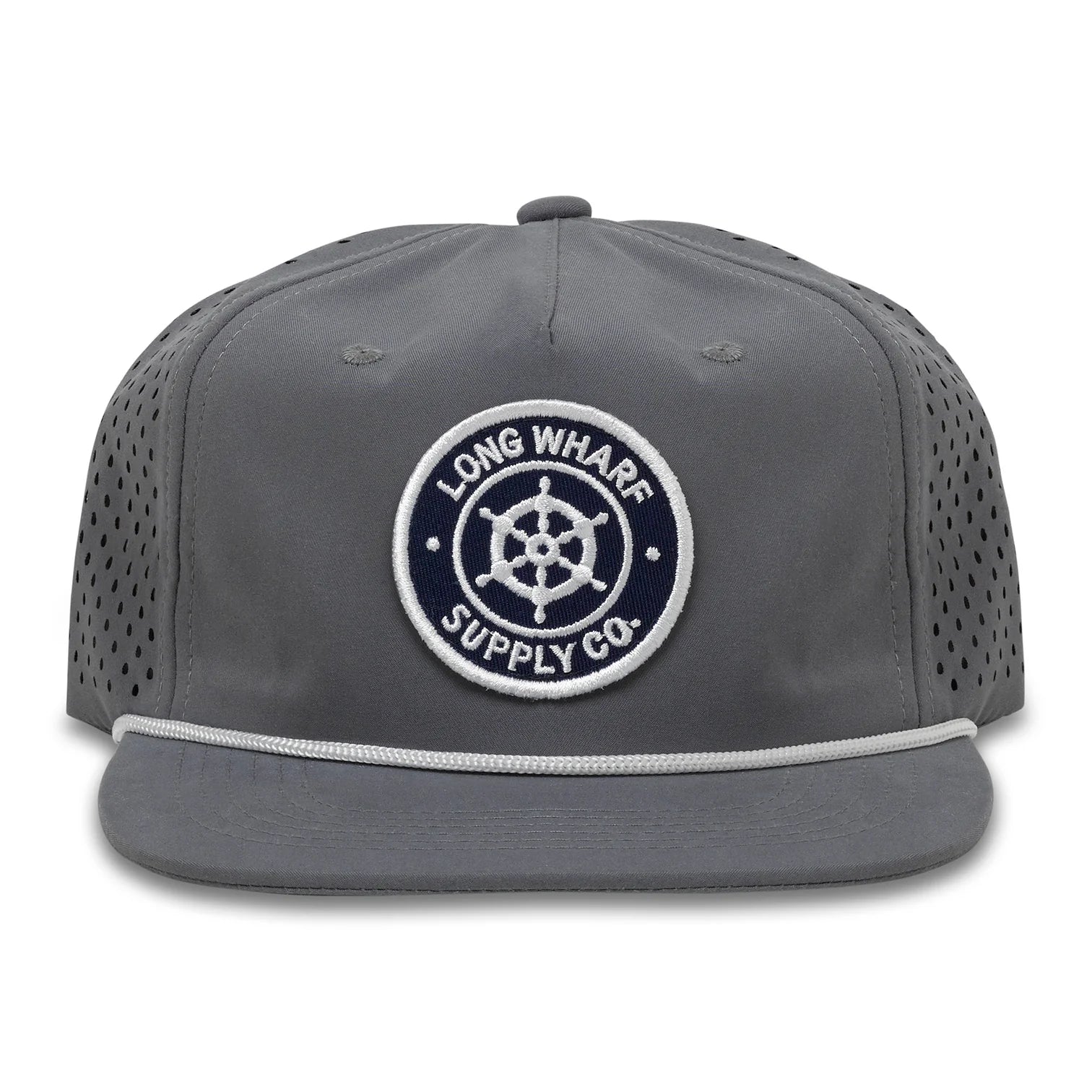 Long Wharf | Ensign Performance Patch Snapback Hat | Gray