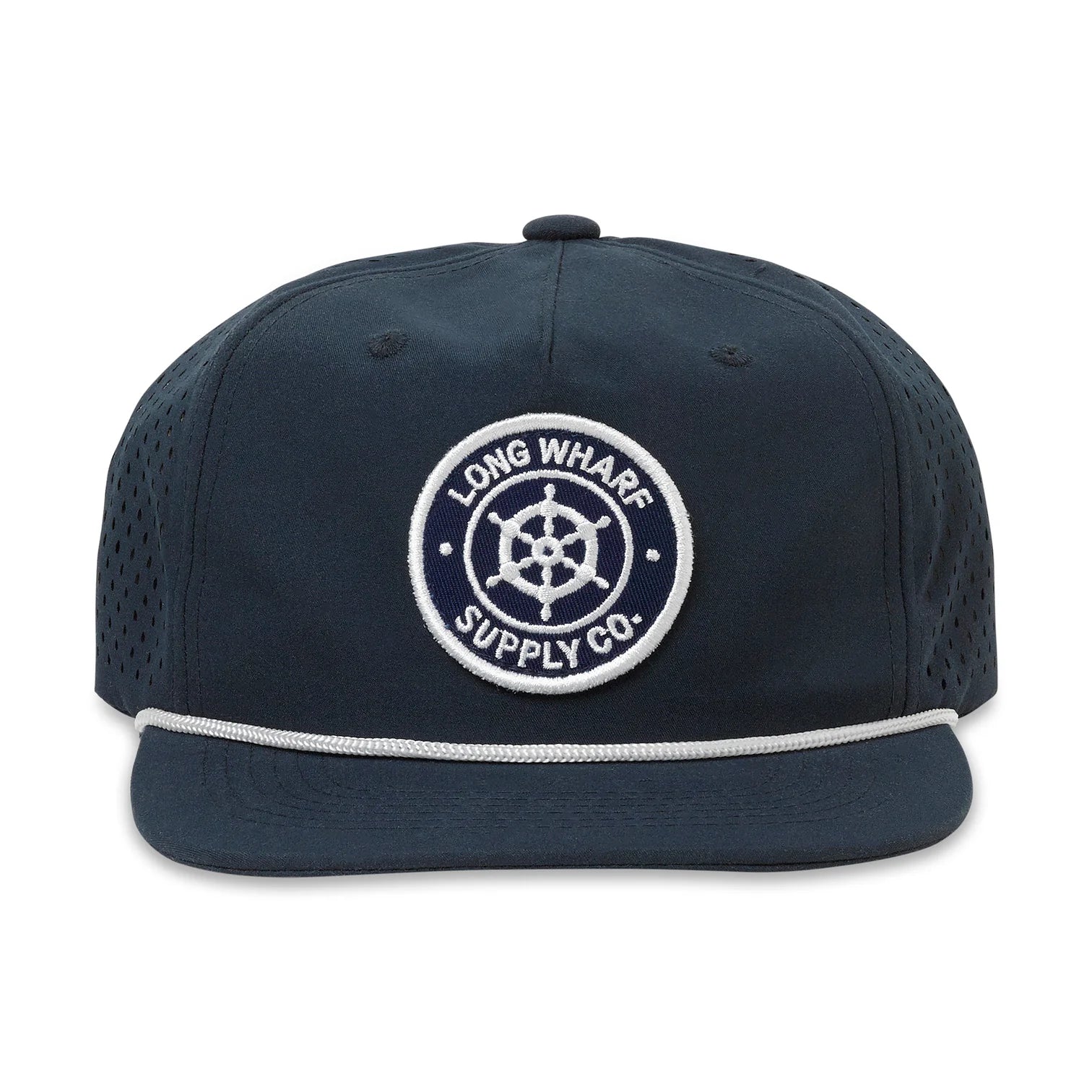 Long Wharf | Ensign Performance Patch Snapback Hat | Navy