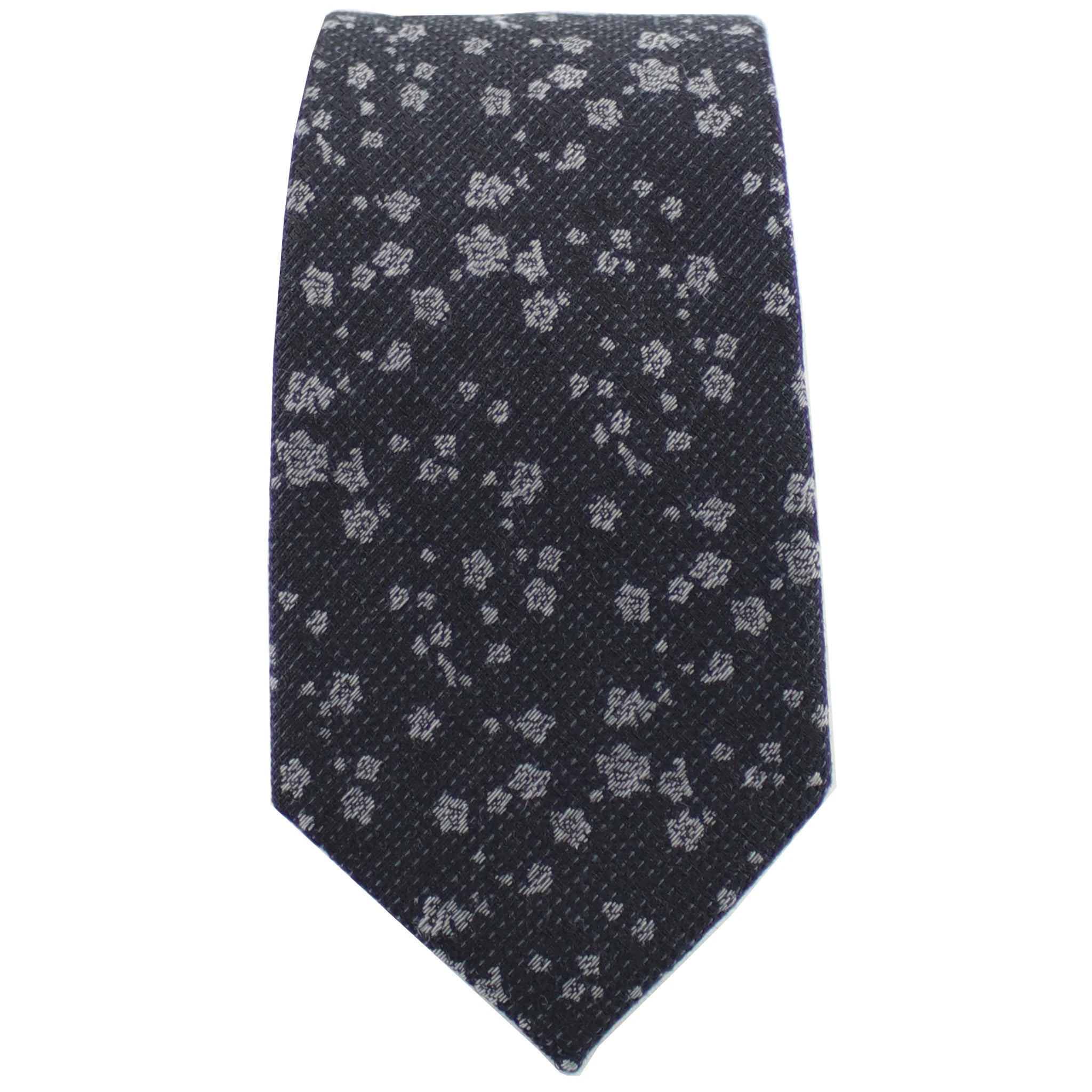 DIBI Tie Floral Silver Black