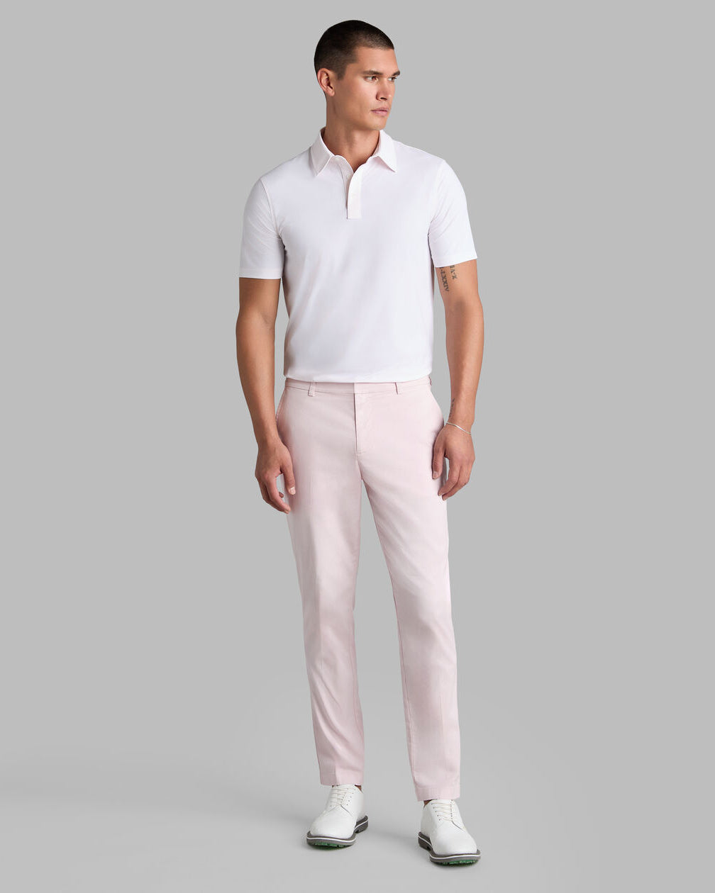 G/FORE | Fine Stretch Jacquard Polo | Pink