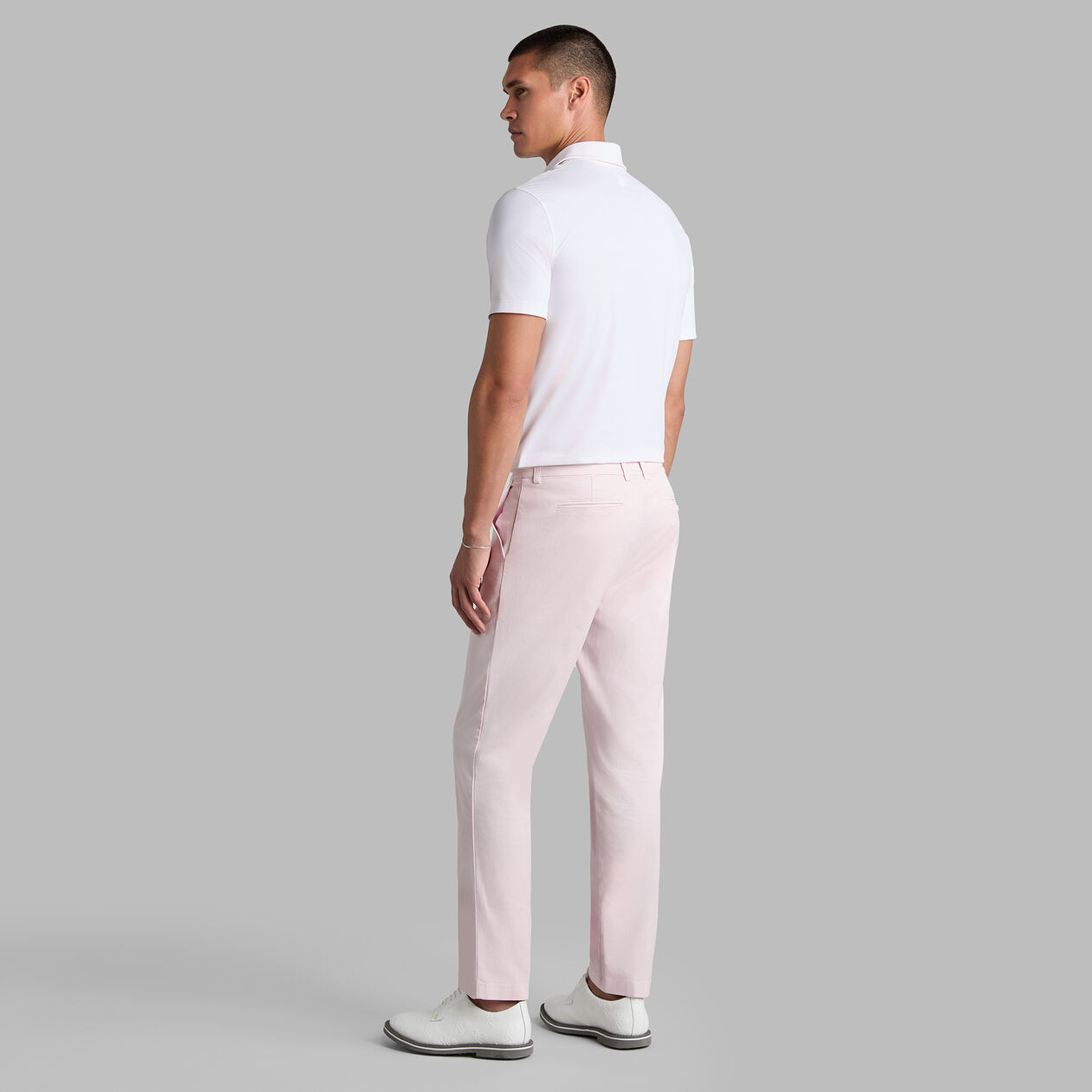 G/FORE | Fine Stretch Jacquard Polo | Pink