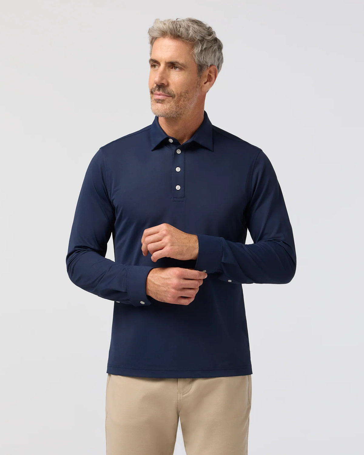 Mizzen+Main | Harper Long Sleeve Polo | Navy