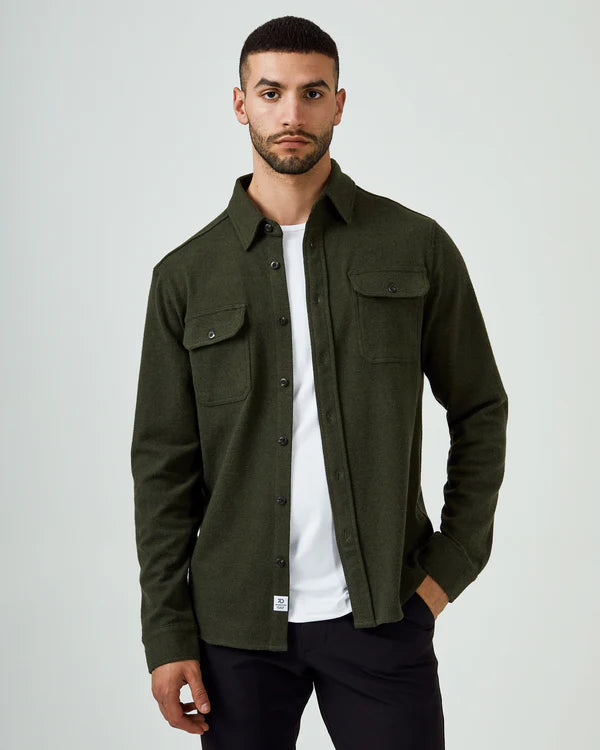 7Diamonds Generation Long Sleeve Shirt in Olive Green