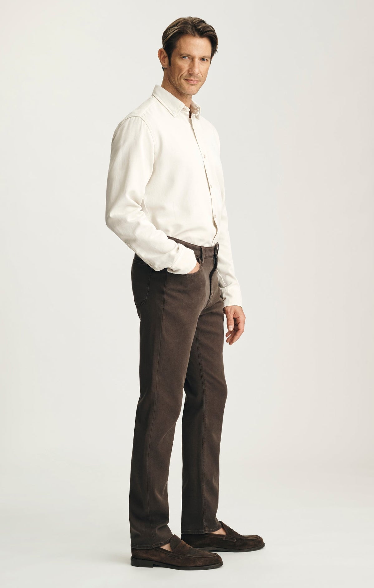 34 Heritage | Courage Straight Leg Pants | Chocolate Cloud Luxe Brown