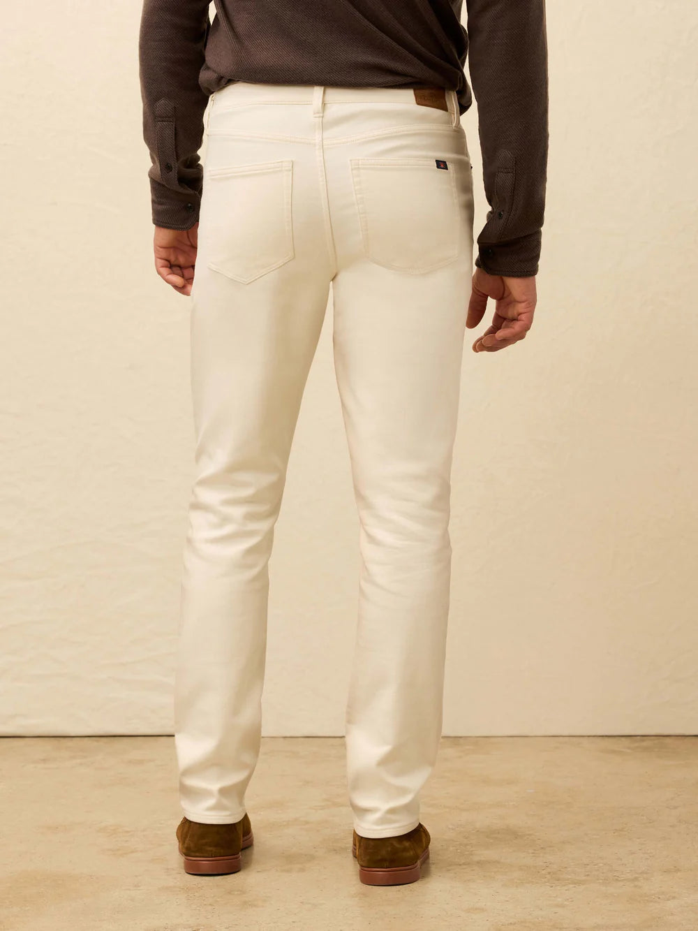 Faherty | Stretch Terry 5-Pocket Pant Egret | White