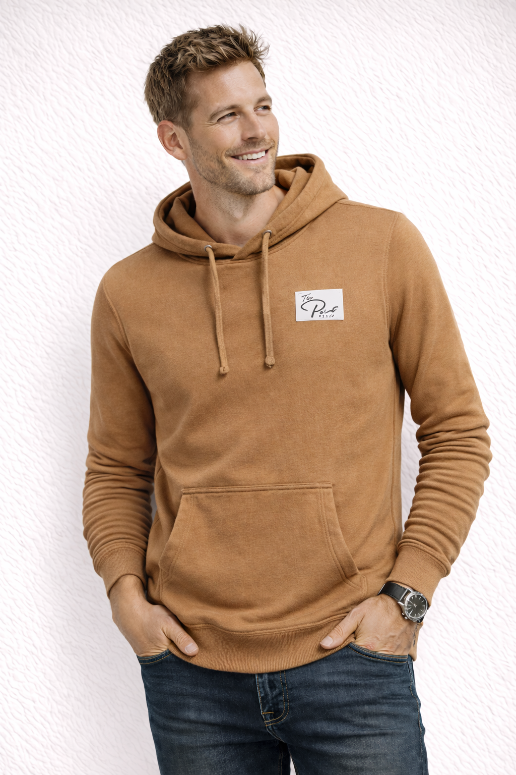 The Point | Patch Hoodie | Sand Heather