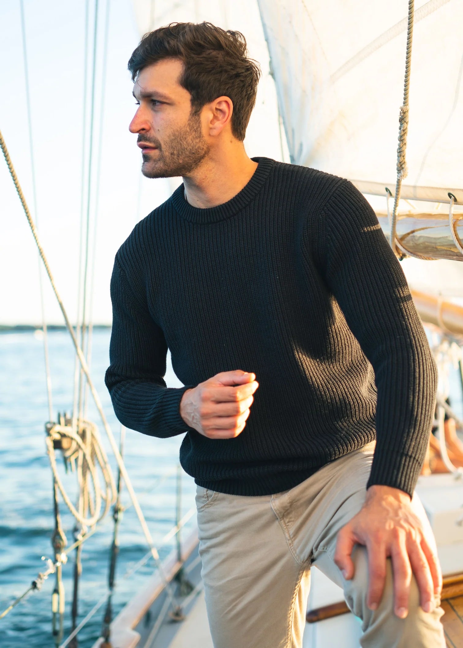 Long Wharf | Montauk SeaWell® Crew | Black