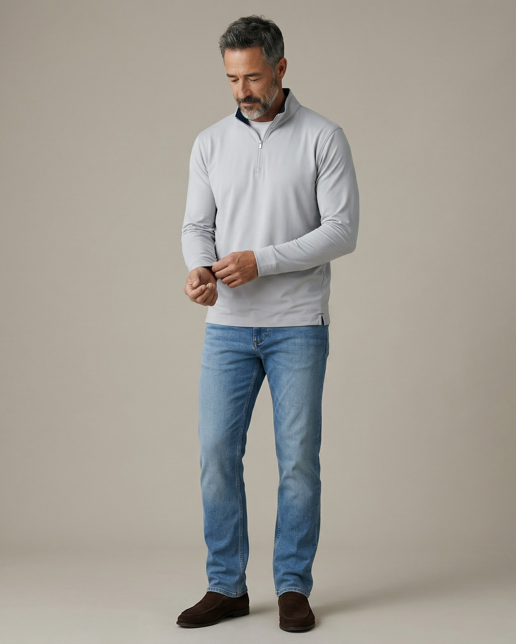 SUN DAY RED | Icon Quarter Zip | Gray