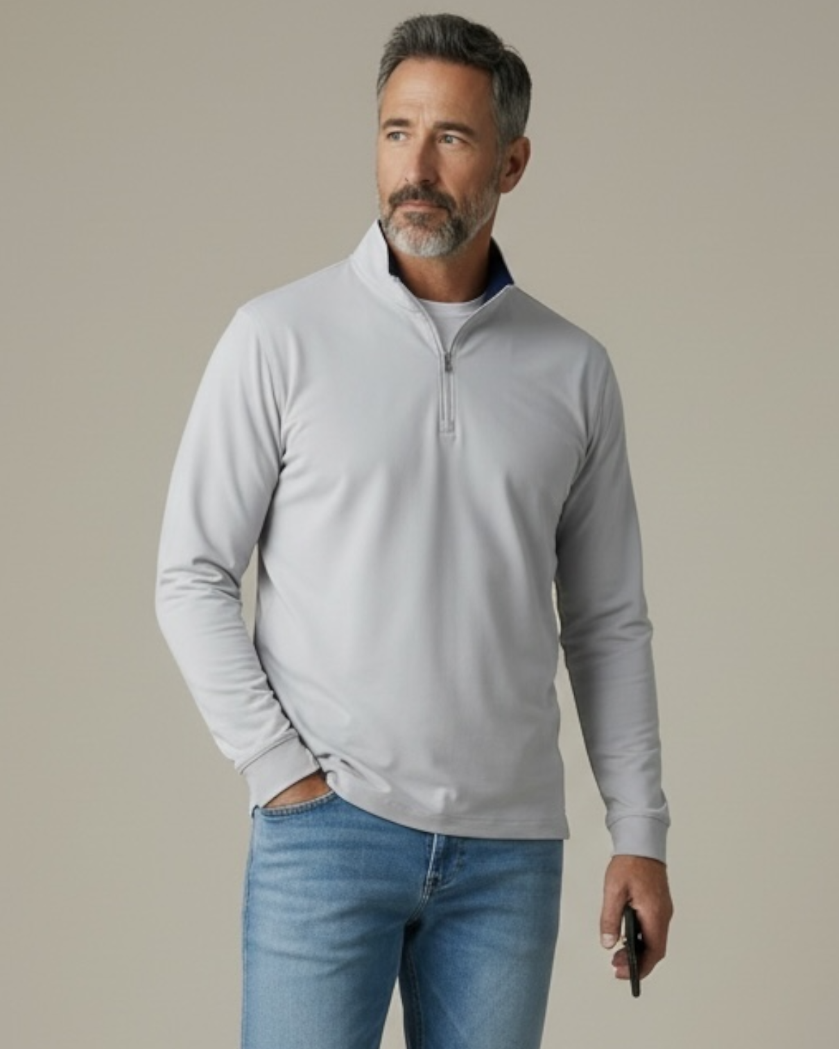 SUN DAY RED | Icon Quarter Zip | Gray