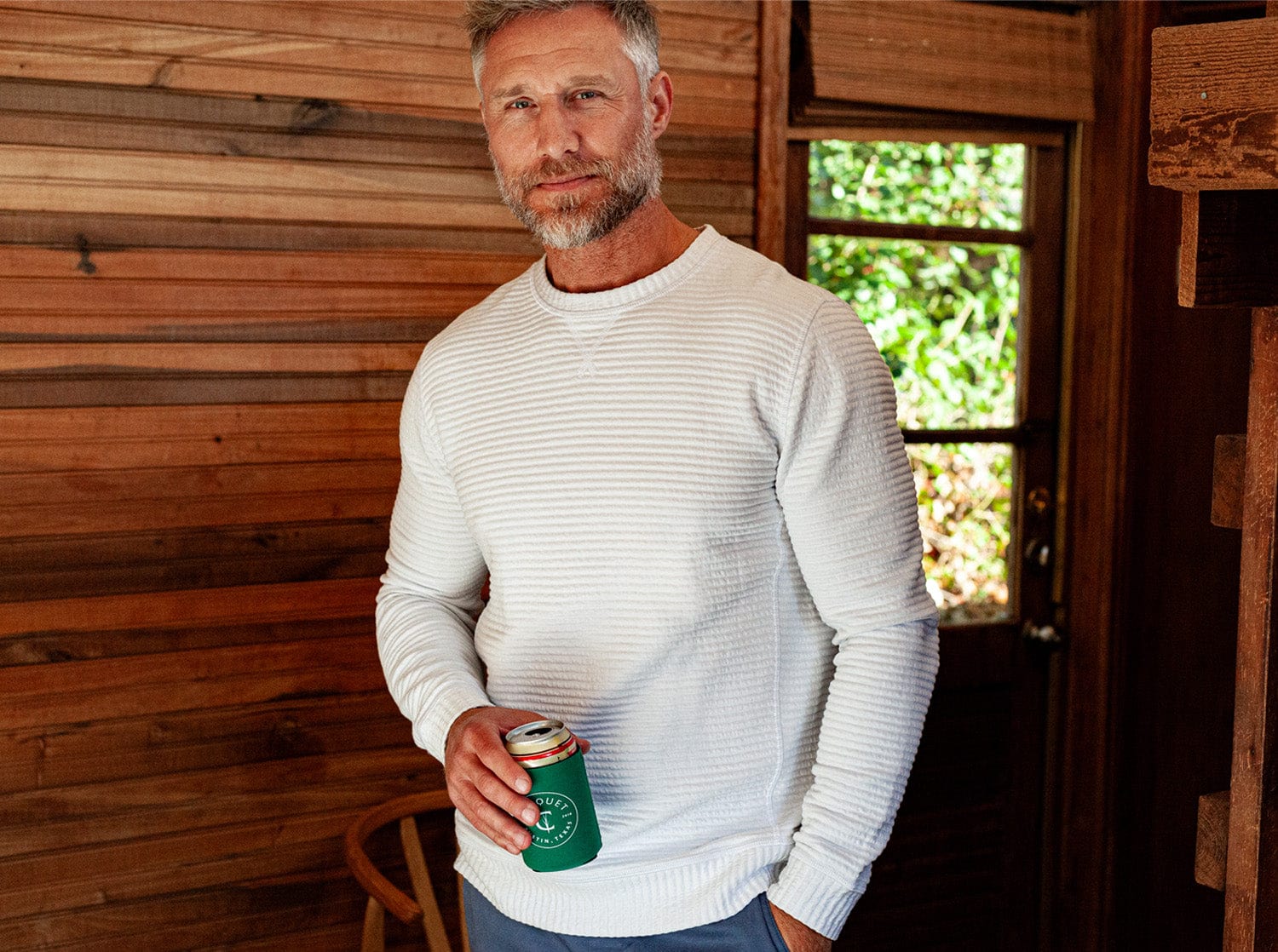 Quilted Crew Sweatshirt