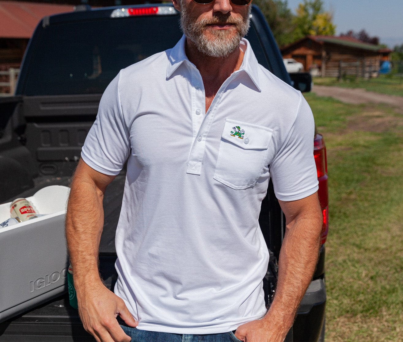 Criquet | Performance Players Shirt Leprechaun | White