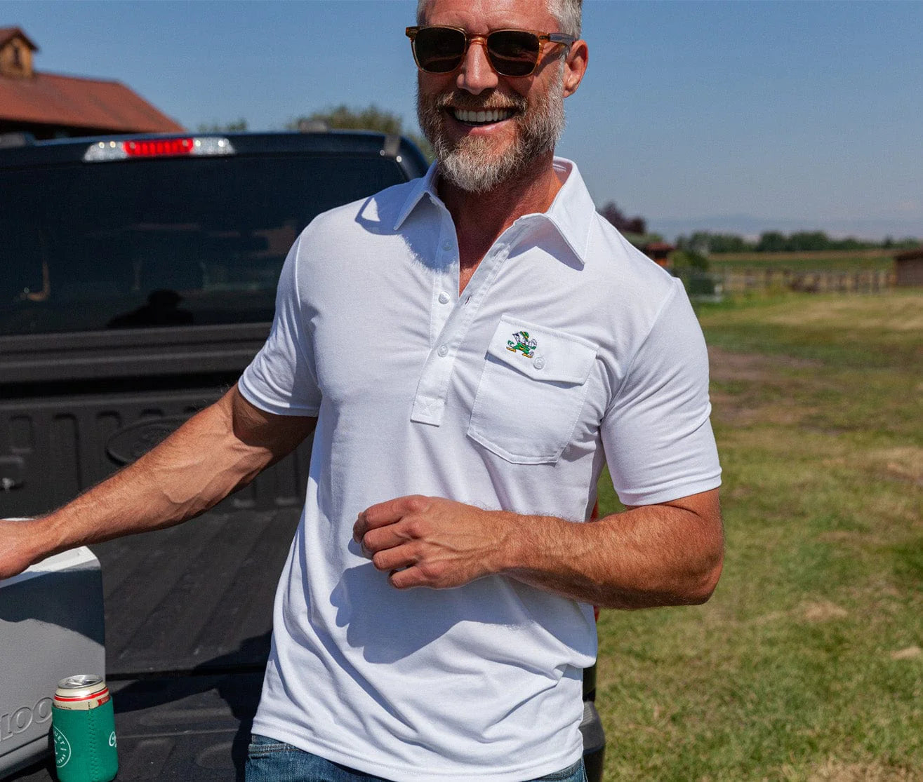 Criquet | Performance Players Shirt Leprechaun | White