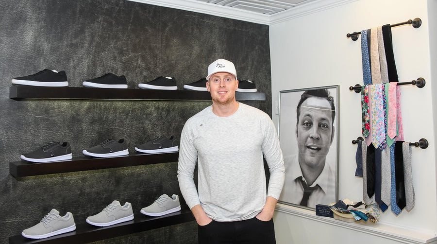 Brendan Carter, founder of The Point Clothing Lounge, in the South Boston store