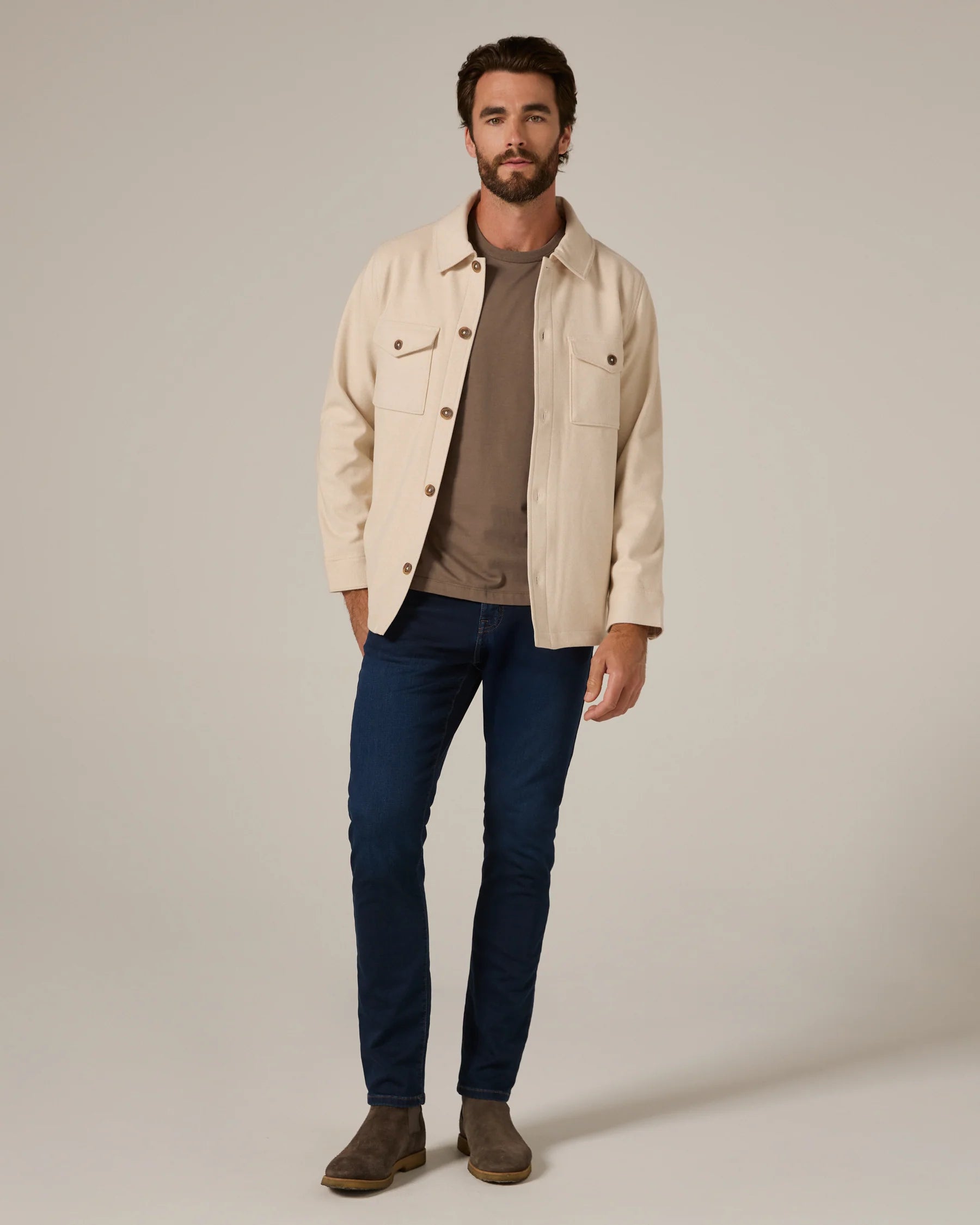 7 Diamonds | Craftsman Twill Shacket | Beige