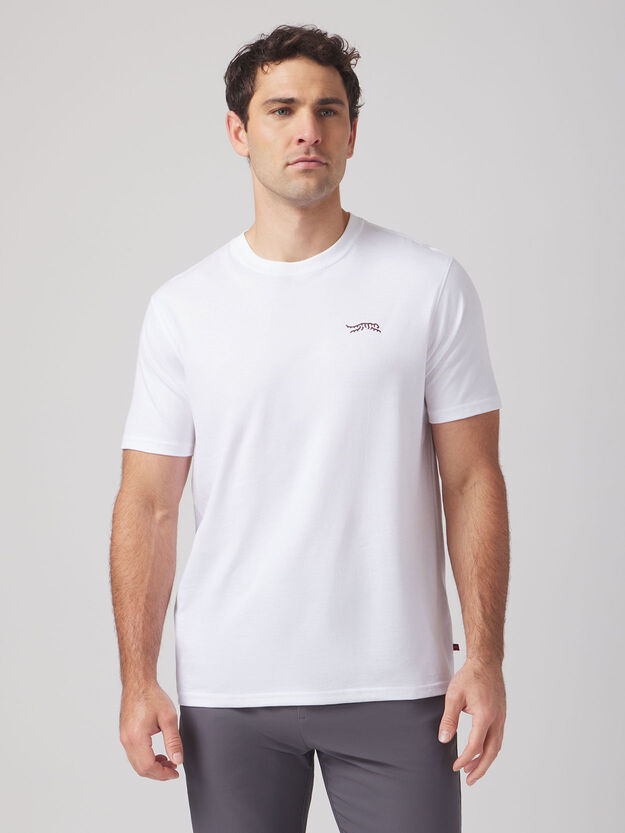 SUN DAY RED | Royal Plaid Pima Cotton Graphic T-Shirt | White