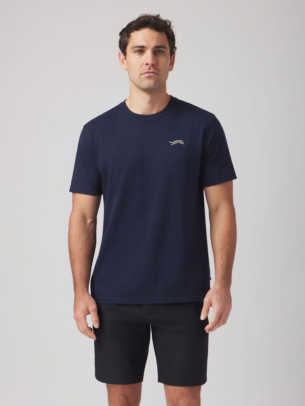SUN DAY RED | Royal Plaid Pima Cotton T-Shirt | Navy