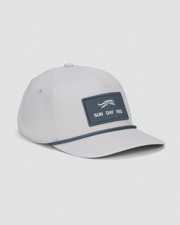 SUN DAY RED | Pioneer Performance Rope 5 Panel Snapback Hat | Gray