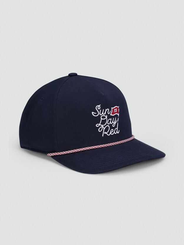 SUN DAY RED | Bayside Snapback Rope Hat | Navy