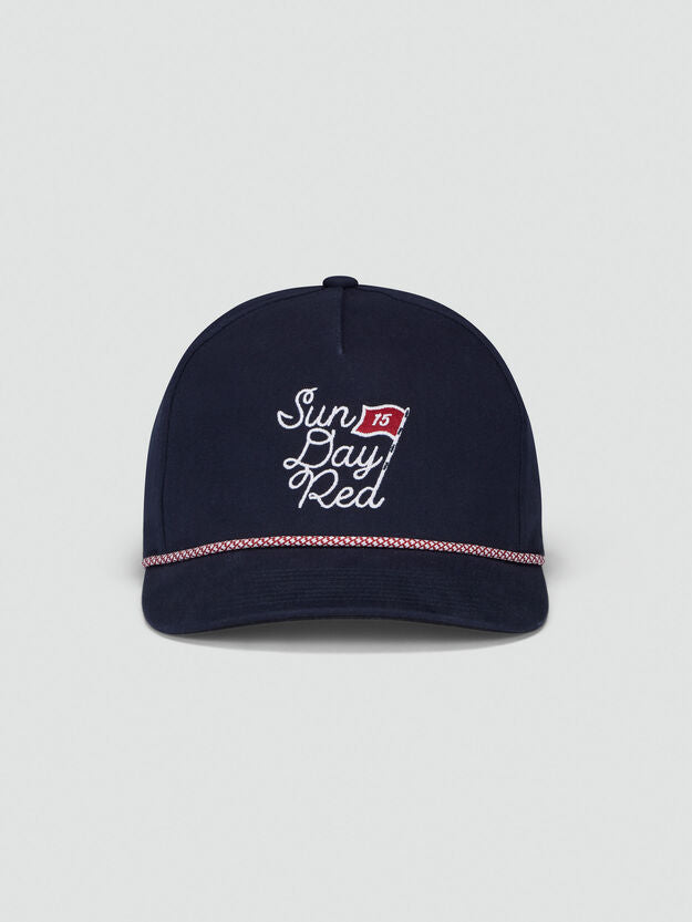 SUN DAY RED | Bayside Snapback Rope Hat | Navy