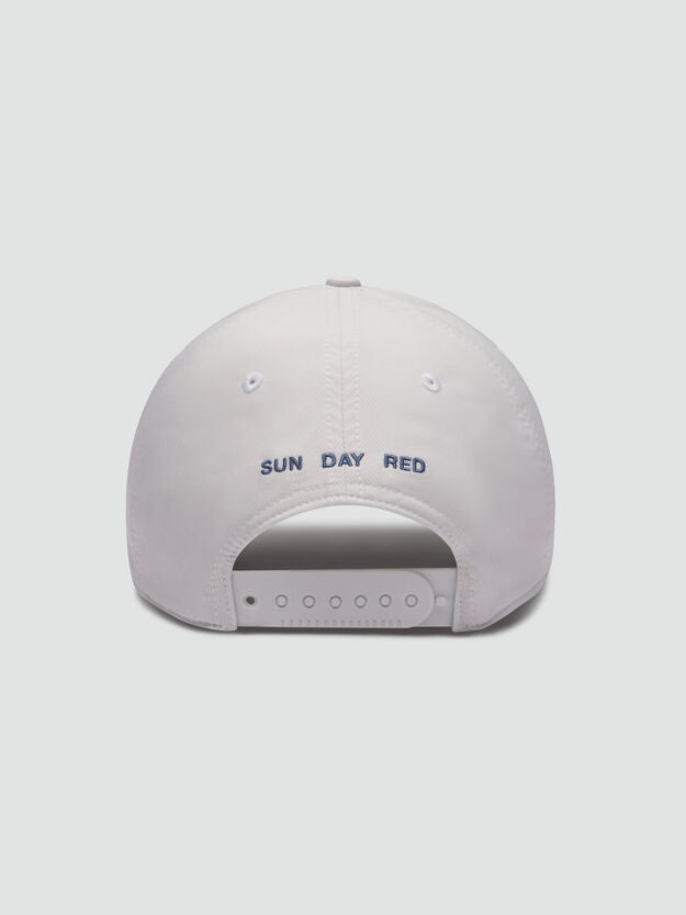 SUN DAY RED | Pioneer Performance Rope 5 Panel Snapback Hat | Cloud Gray
