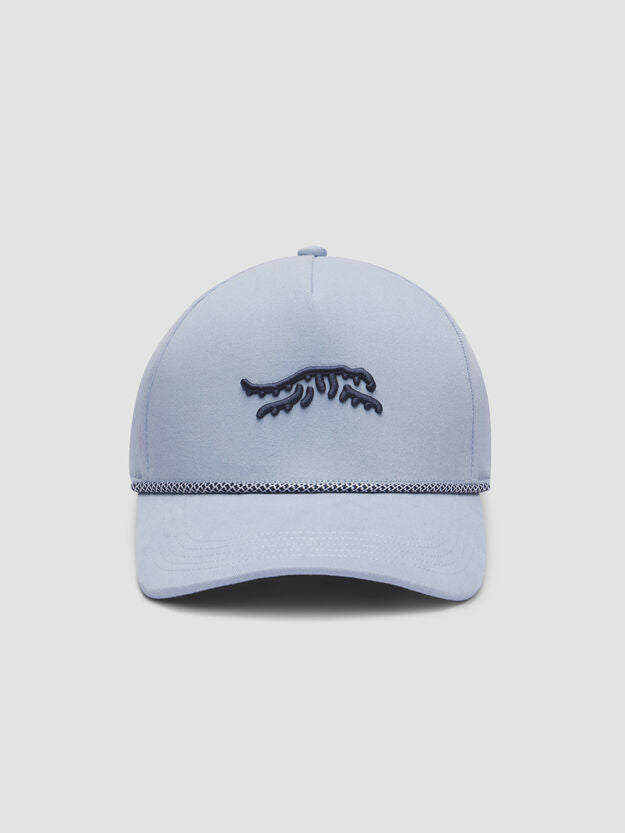 SUN DAY RED | Icon Rope 5 Panel Snapback Hat | Soft Chambray Blue