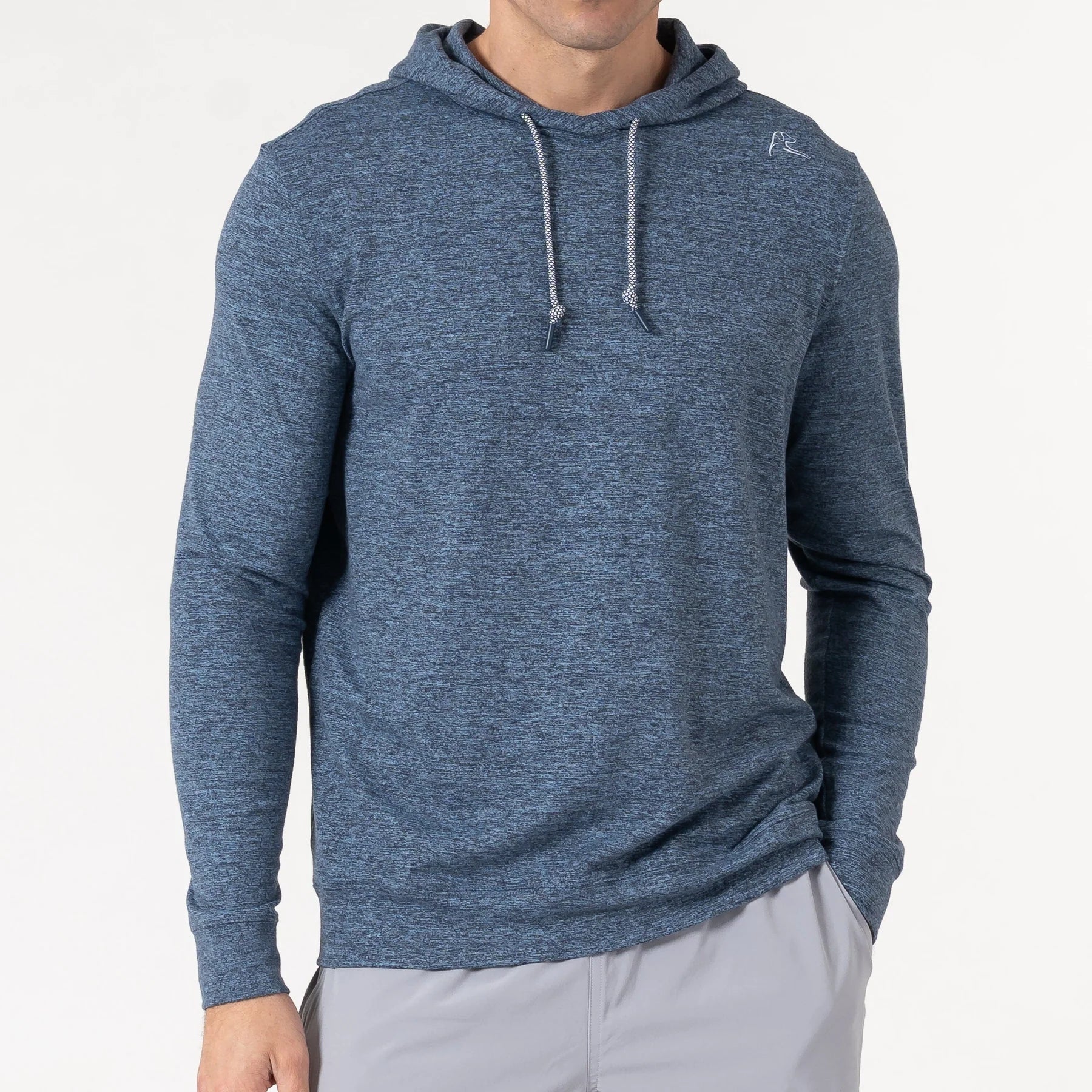 Rhoback | Hesi Performance Hoodie | Heather Zone Blue