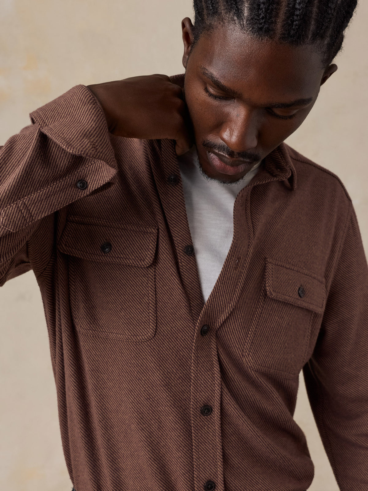 Faherty | Legend Sweater Shirt | Redwood Coast Twill Brown