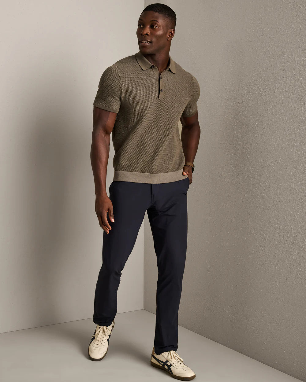 Rhone | Mercer Knit Polo | Green