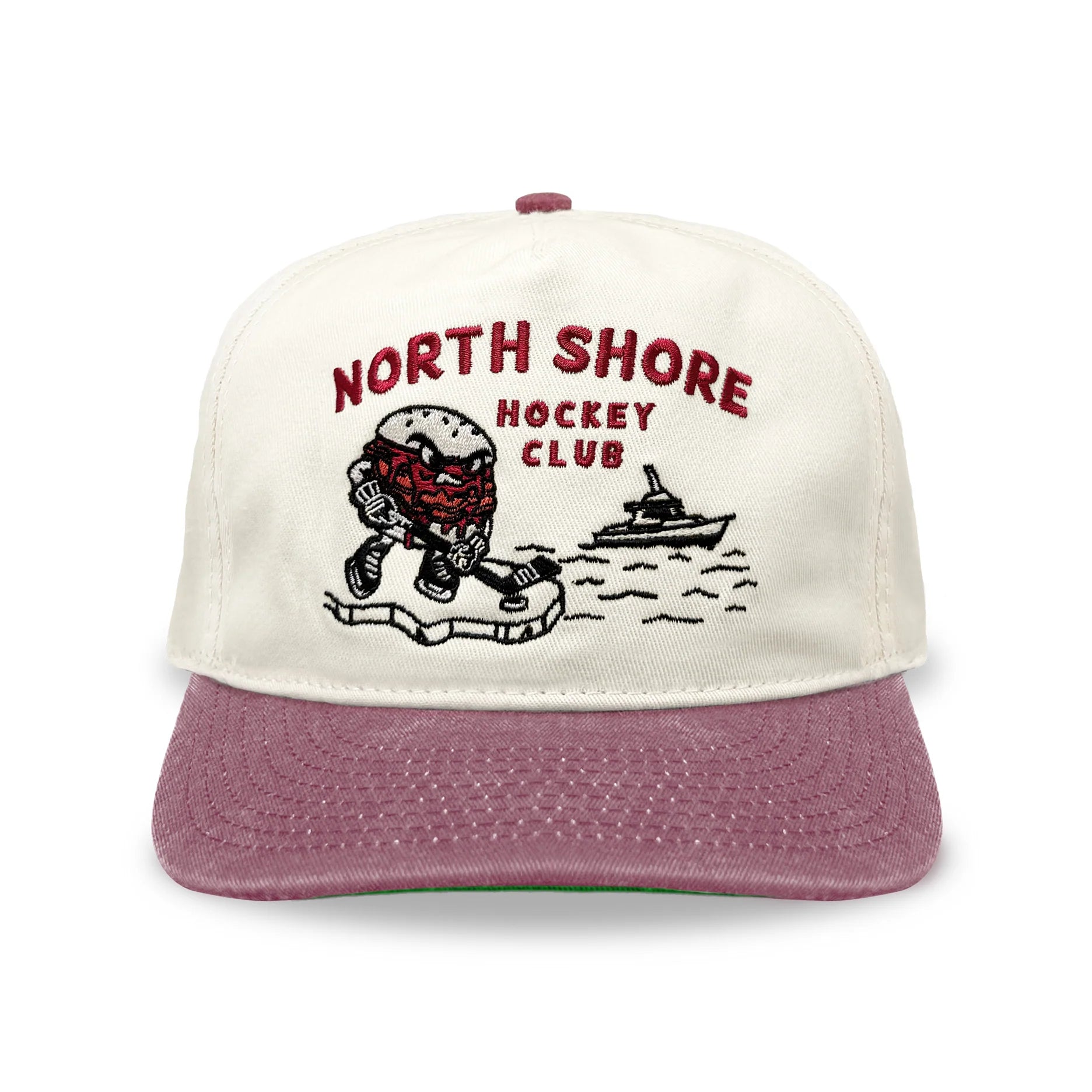 Celly Hockey Co. | North Shore Hockey Club Snapback | Beige/Red