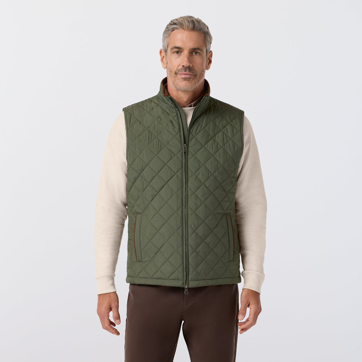 Mizzen+Main | Brentwood Quilted Vest | Olive Green