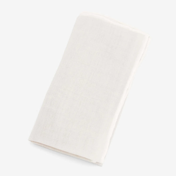 Linen with White Border Light Grey Pocket Square