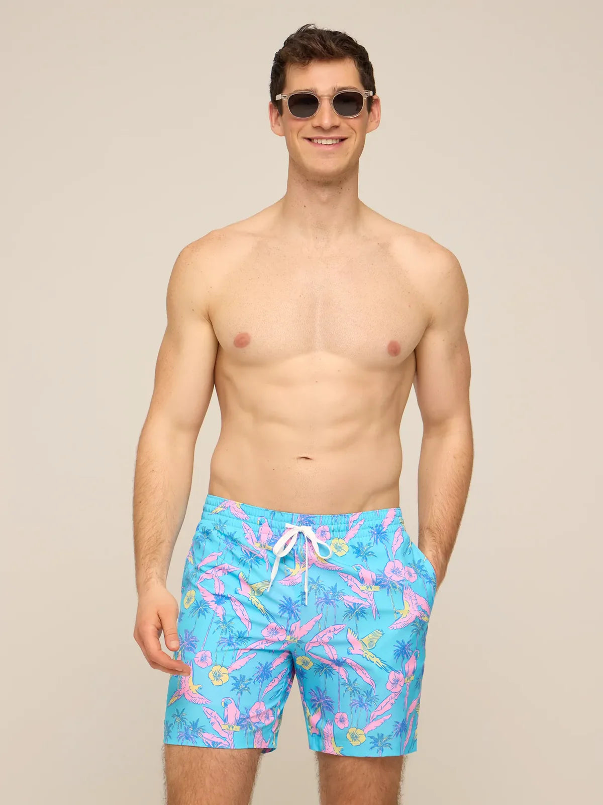Chubbies | The Flock Parties Bathing Suit 5" | Blue