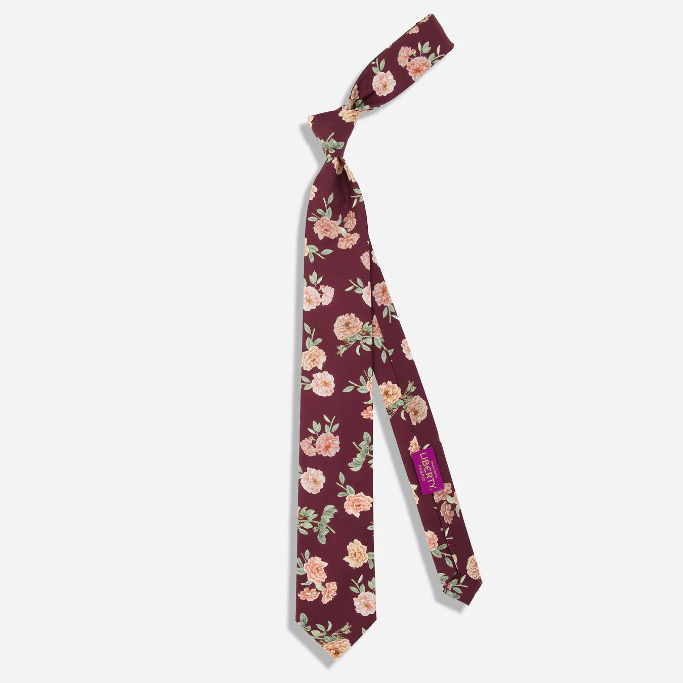 Scented Floral Burgundy Tie