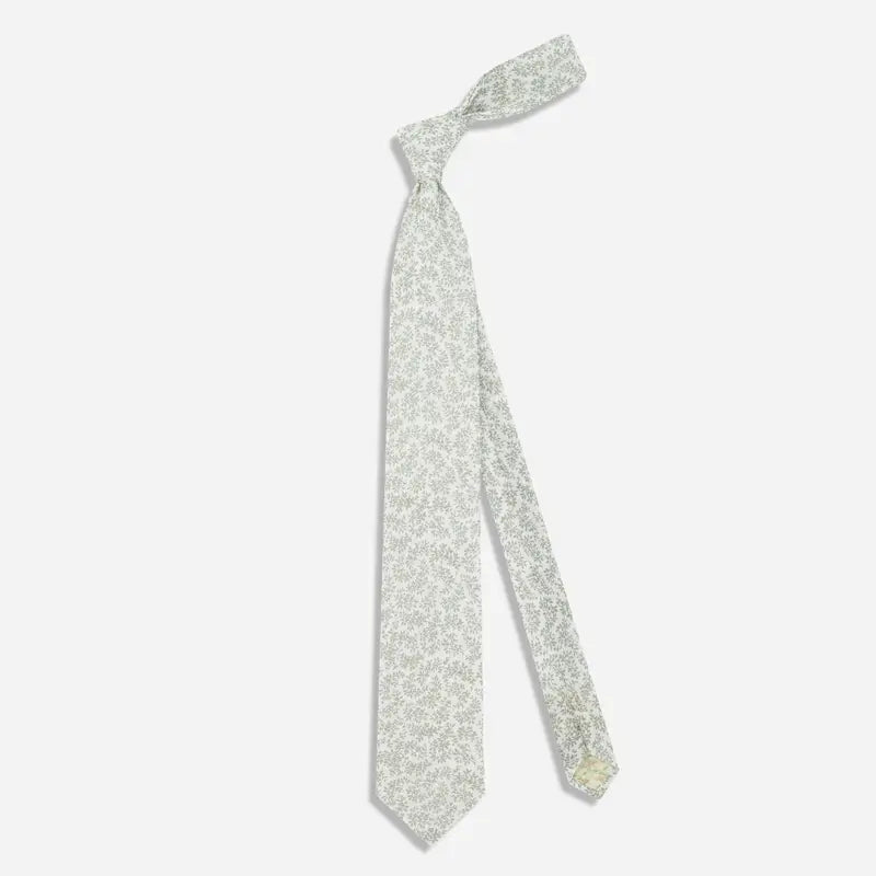 Tie Bar | Laura Ashley X The Tie Bar Tunstall Leaves Forest Sage Tie | Green