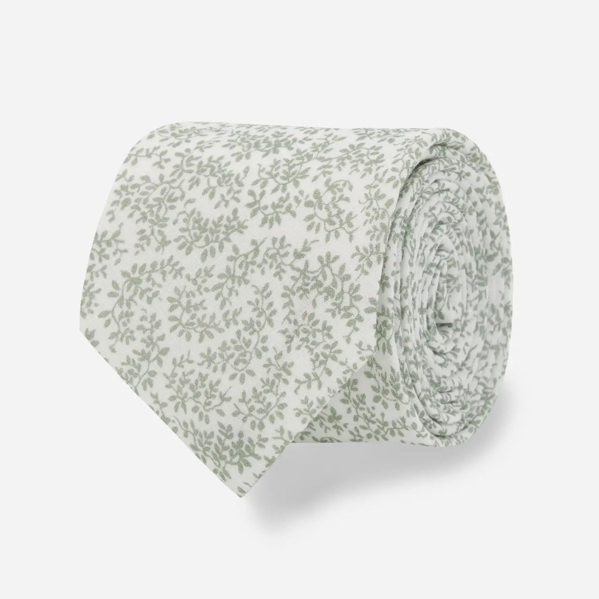 Tie Bar | Laura Ashley X The Tie Bar Tunstall Leaves Forest Sage Tie | Green