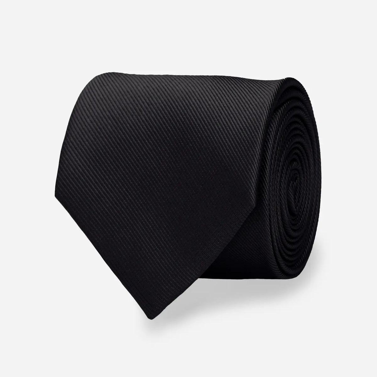 Tie Bar | Grosgrain Solid Black Tie | Black