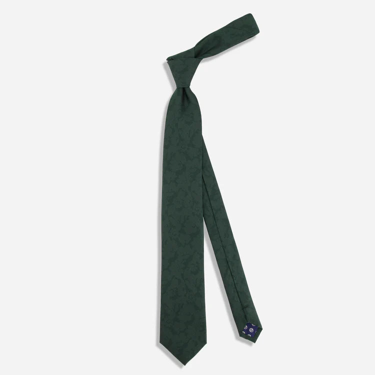 Refinado Floral Hunter Green Tie