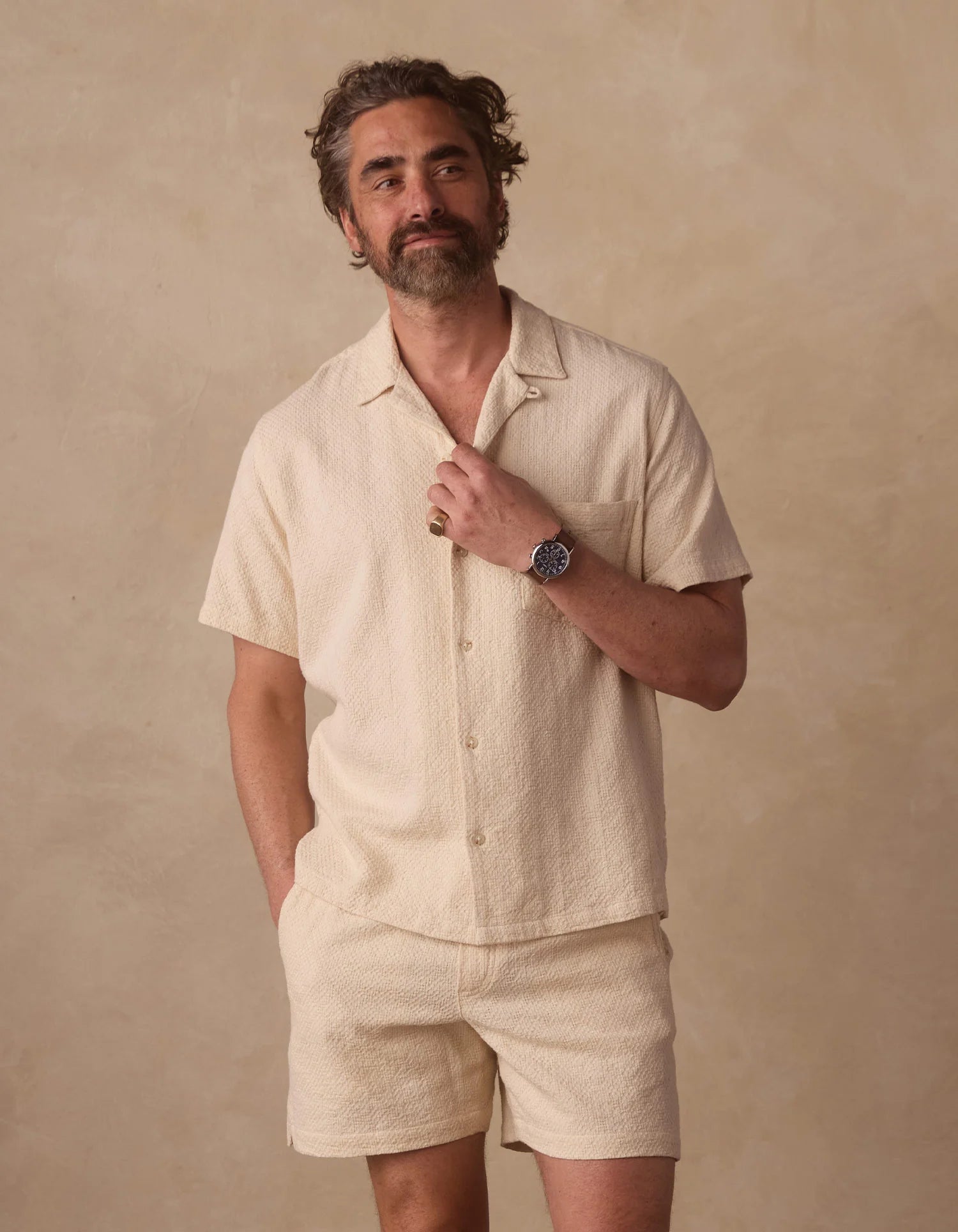 The Normal Brand | Freshwater Resort Shirt | Beige