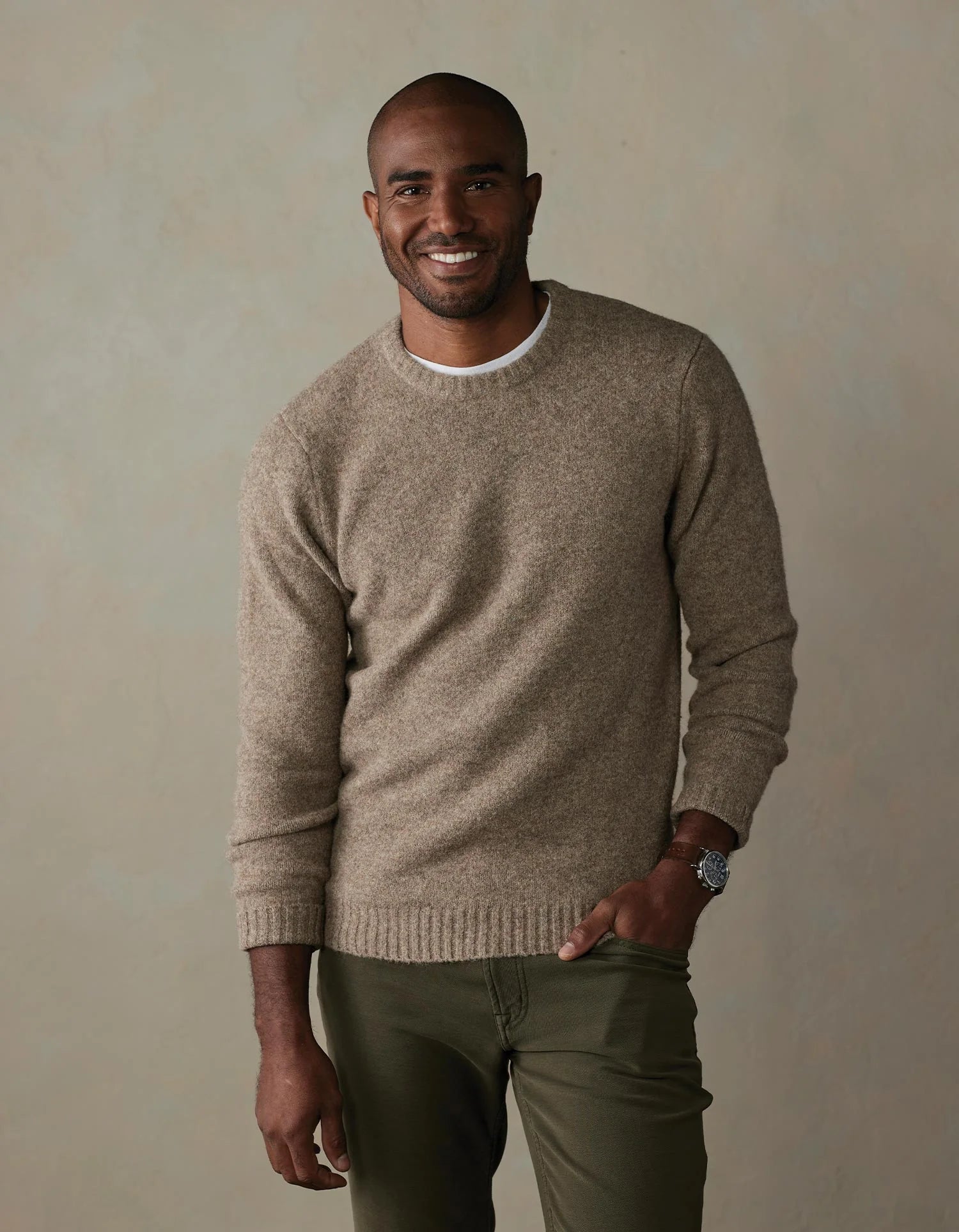 Homebound Crewneck Sweater in Toasted Chestnut