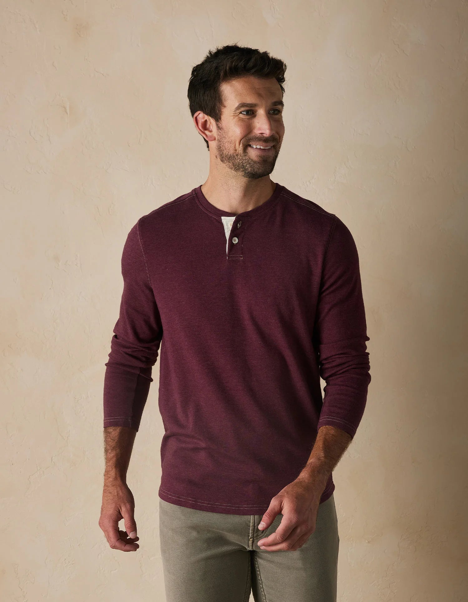 Puremeso Two Button Henley