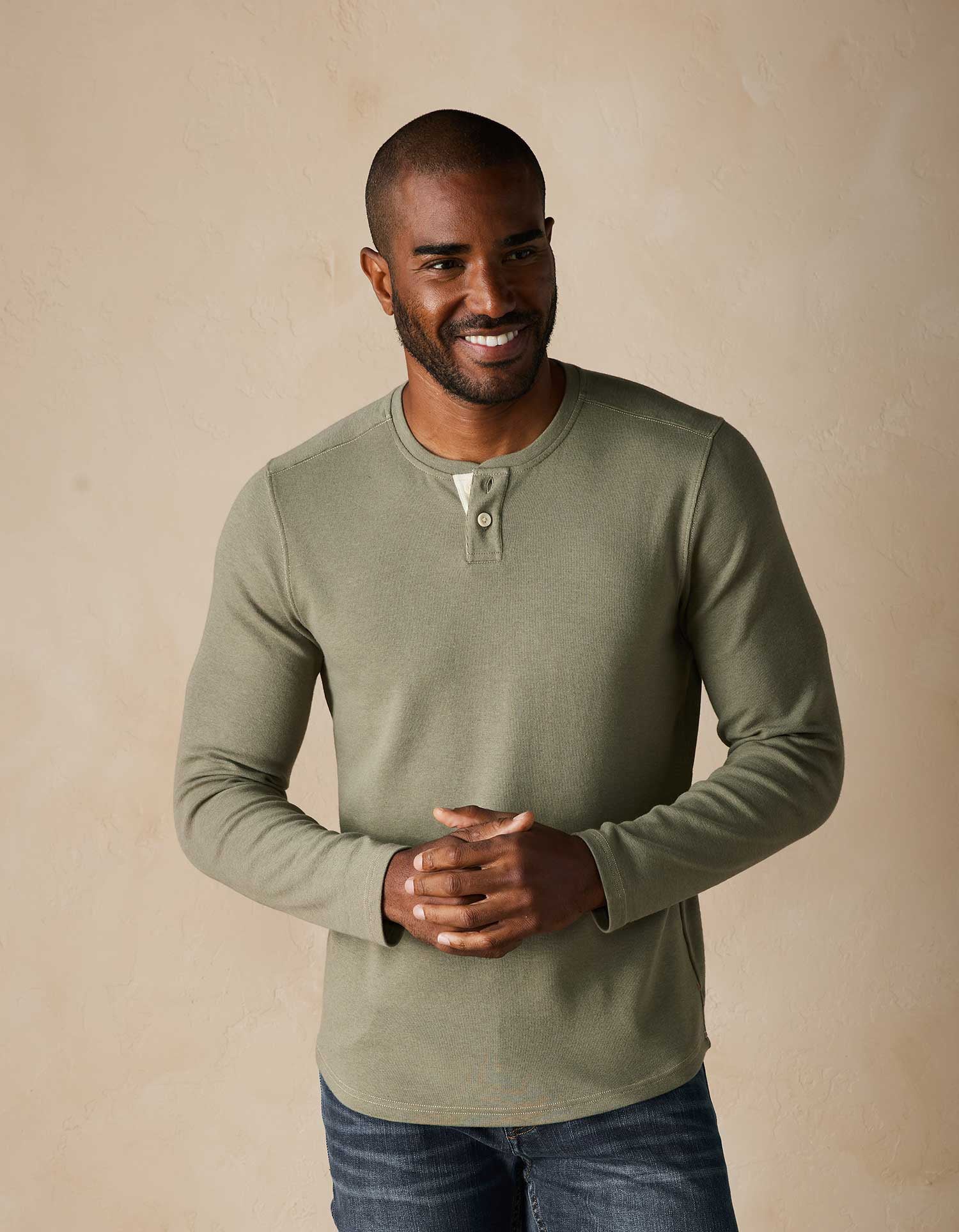 Puremeso Two Button Henley